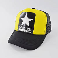 Детская кепка Тракер Звезда (Star) с сеточкой Желтая, Унисекс WUKE One size