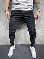 ХІТ ВЕСНИ! Чоловічі джинси чорного кольору (чорні) вузлики Skinny, джинсові штани в обтягнення весна осінь Туреччина