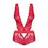 Боді Obsessive 853-TED-3 teddy red S/M, фото 6