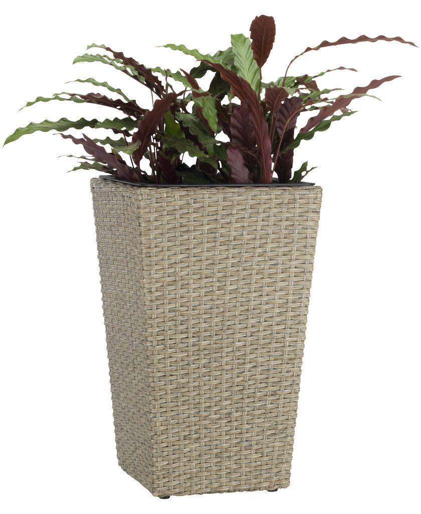 Горшок садовый коричневый (искусственный ротанг) высота 50см , hotdeal, фото 1