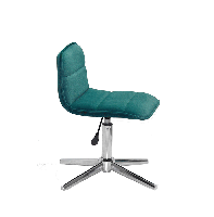 Стілець Real Modern Base зелений 1003 велюр на хромованій хрестовині зі стопами, фото 9