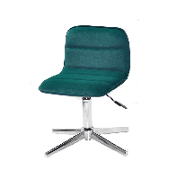 Стілець Real Modern Base зелений 1003 велюр на хромованій хрестовині зі стопами, фото 6