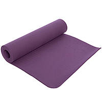 Коврик для фитнеса и йоги Yogamat TPE+TC 8мм SP-Planeta FI-6336, Фиолетовый: Gsport