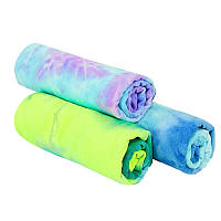 Йога полотенце (коврик для йоги) KINDFOLK FI-8370, Сиреневый-голубой: Gsport