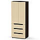 Шафа-23 "Стиль" 80х46х195 см. ДСП, Колір Ательє світлий, фото 4