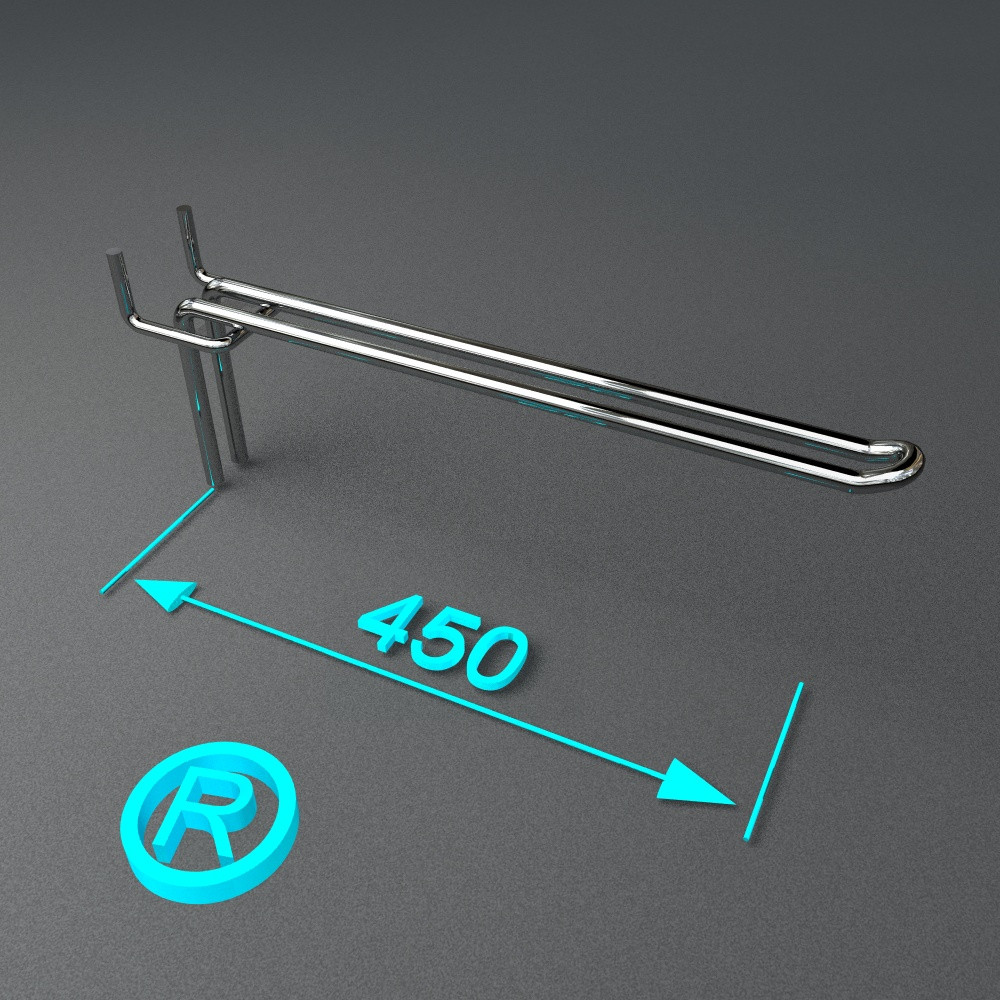 Гачок для перфорації подвійний 450 мм🛒 торговий, фото 1