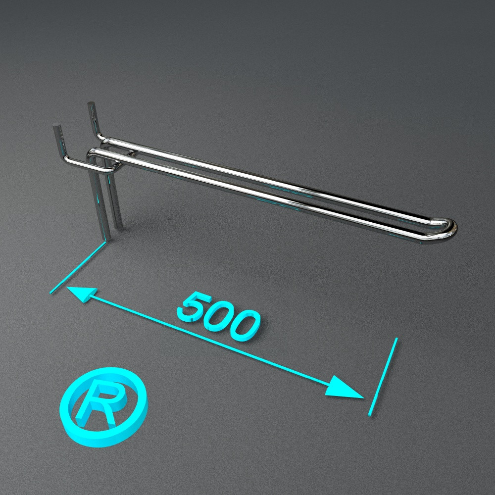 Гачок для перфорації подвійний 500 мм🛒 торговий, фото 1