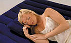 Двомісний надувний матрац із двома подушками та ручним насосом Intex 191-137см надувне ліжко для сну інтекс, фото 3
