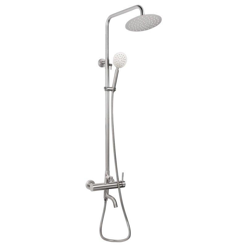 Душова система LIDZ із верхнім душем нержавіюча сталь сатин LDARI1031NKS34933, фото 1