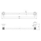 Тримач для рушників IMPRESE BRENTA ZMK091908270 646мм металевий графітовий хром, фото 2