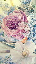 Вінілові наклейки в салон краси на стіну, вікна, шафи "блакитні квіти" 65см*46см (лист 30*90см), фото 2