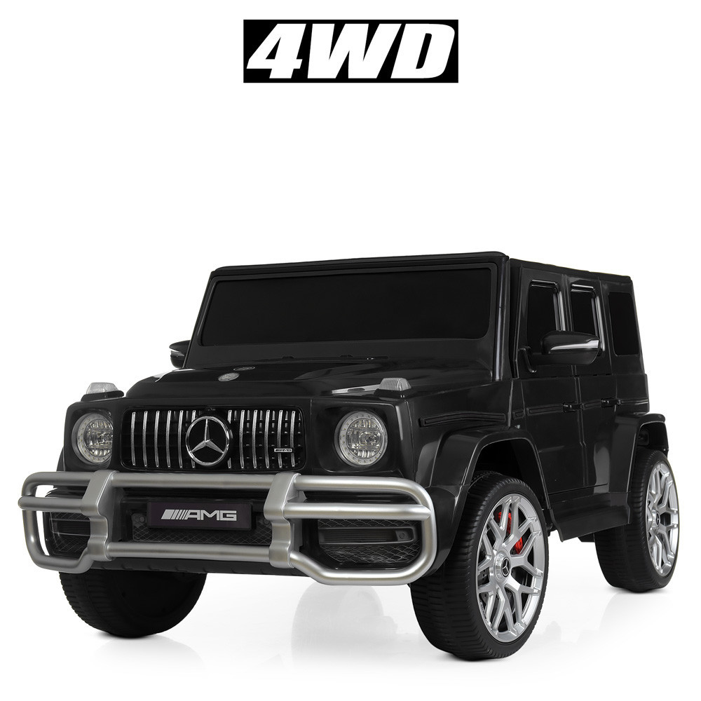 Електромобіль дитячий Bambi Mercedes G65 AMG M 4259EBLR джип — двомісний 4x4, 24V, пульт 2.4G, колеса EVA Чорний, фото 1