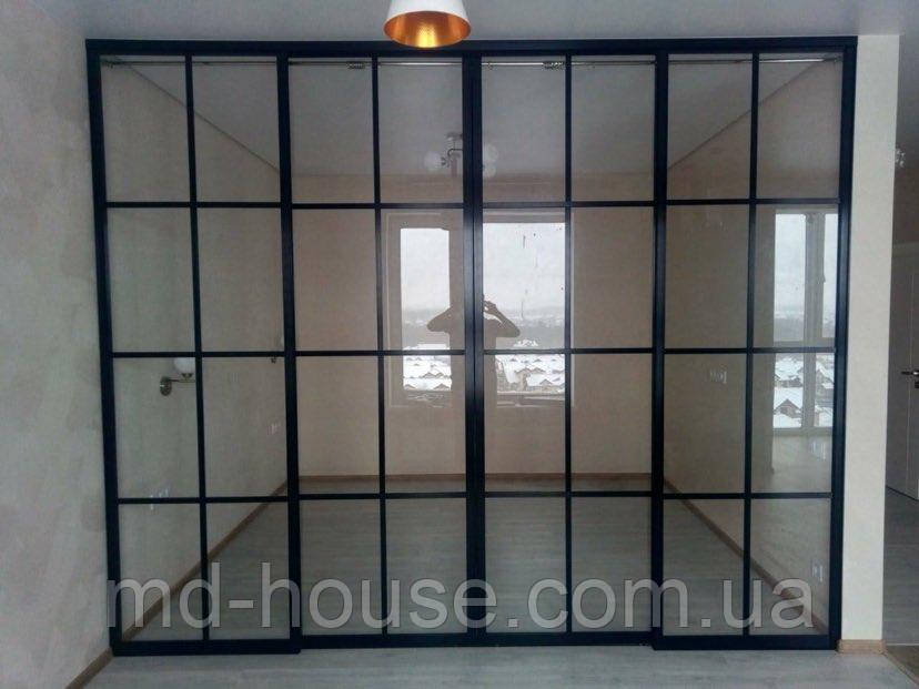 Межкомнатная стеклянная перегородка с раздвижными дверями: продажа ...