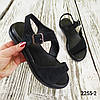 Жіночі босоніжки чорні натуральна замша Україна, фото 8