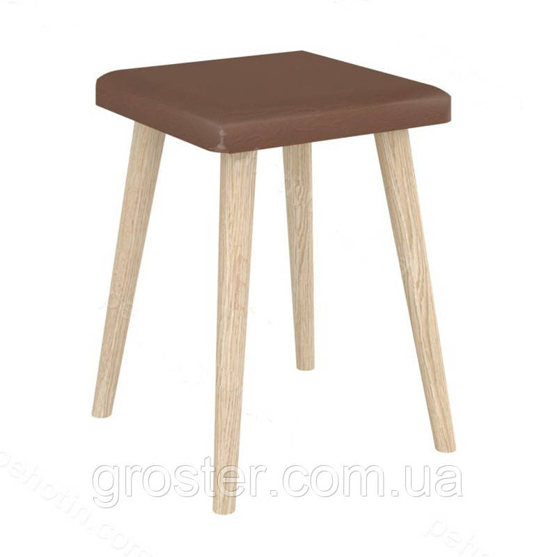 Табурет-5 з ніжками з натурального дерева, фото 1