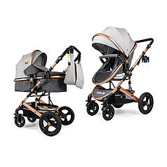 Дитяча коляска трансформер 2 в 1 Nino’s Brava New Grey