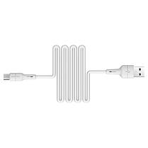 USB кабель  Borofone  BX30 Silicone Micro 1m белый, фото 2