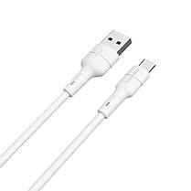 USB кабель Borofone BX30 Silicone Micro 1m белый, фото 3