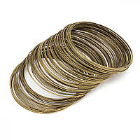 Дріт із пам'яттю сталевий для браслета колір бронза 0,6 мм/50 мм (100 витків) УТ10022578