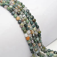 Бусини Яшма Індійська 60 шт. плоскі грановані 6х4 мм