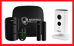 Комплект сигналізації Ajax StarterKit black + IP-відеокамера IPC-C15P