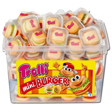 Цукерки жувальні Trolli Mini Burger Бургер 60 шт