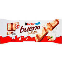 Батончик с ореховой начинкой в белом шоколаде Kinder Bueno White, 39 г