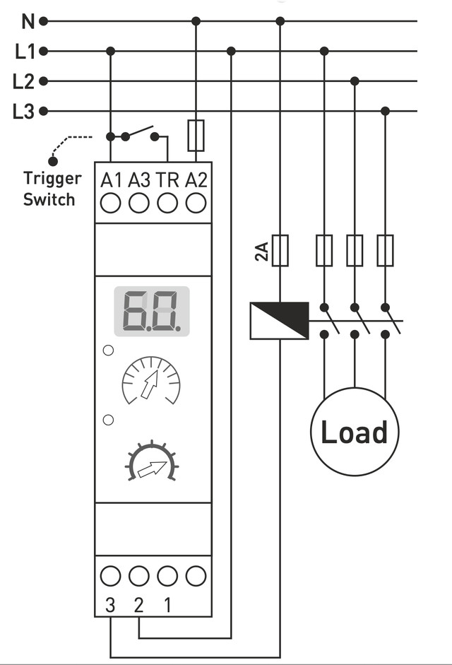 Цифровой таймер DRV-10 с задержкой включения и выключения. TENSE