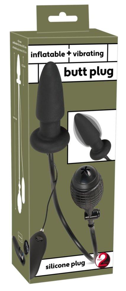 Надувна анальна вібропробка BUTT PLUG