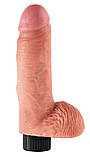 Вібратор реалістичний з кібершкіри 13,3 см зі знімною присоскою, фото 6