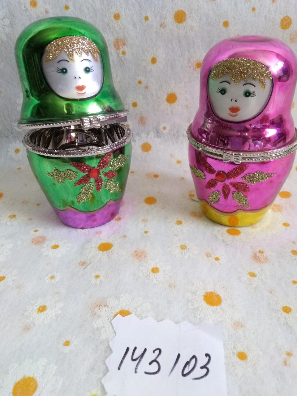 Шкатулка декорат.стекло 13см.
