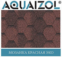 ОПТ — Акваізол СТАНДАРТ Мозаїка ЕКО червоний Бітумова черепиця (3 м2/пач) — Харків