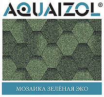 Акваізол СТАНДАРТ Мозаїка ЕКО зелений Бітумова черепиця (3 м2/пач) (тільки Харків)