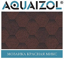 Акваізол СТАНДАРТ Мозаїка червоний мікс Бітусна черепиця (3 м2/пач) (тільки Харків)