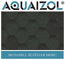 Акваізол СТАНДАРТ Мозаїка зелений мікс Бітусна черепиця (3 м2/пач)