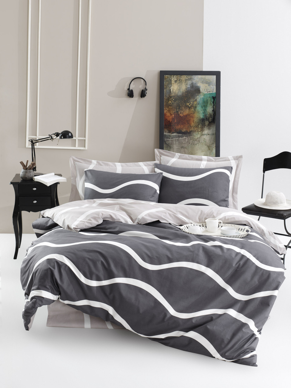 Постільна білизна Lotus Home Perfect - Nova сірий сімейний