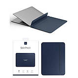 Чохол папка WIWU Skin Pro II PU Leather Sleeve захисний чохол з екошкіри для MacBook Pro і Air 13.3" синій, фото 3