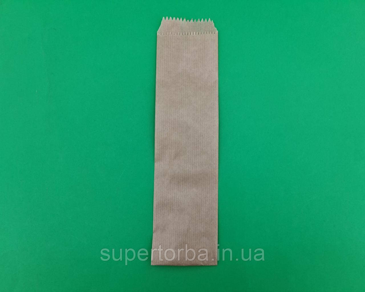 Пакет паперовий 7/0*28 коричневий 100 штук, фото 1