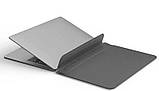 Чохол папка WIWU Skin Pro II PU Leather Sleeve захисний чохол з екошкіри для MacBook Pro і Air 13.3" сірий, фото 4