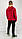 Кофта двунитка Червоного кольору з капюшоном та карманом S,M,L,XL,XXL, фото 4
