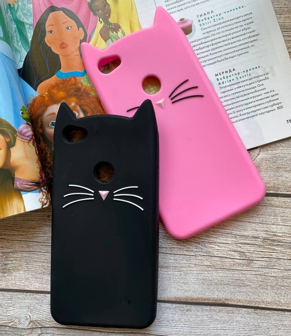 3D Чохол для Xiaomi Redmi Note 5A Котик з вушками і вусиками, фото 1