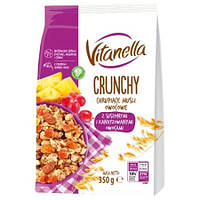 Мюсли хрустящие кранчи с кусочками фруктов Vitanella Crunchy, 350гр. Польша