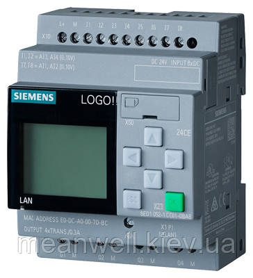 6ED1052-1HB08-0BA0 Логічний модуль Siemens LOGO! 24RCE 24 VDC, реле, 8 DI / 4DO, фото 1