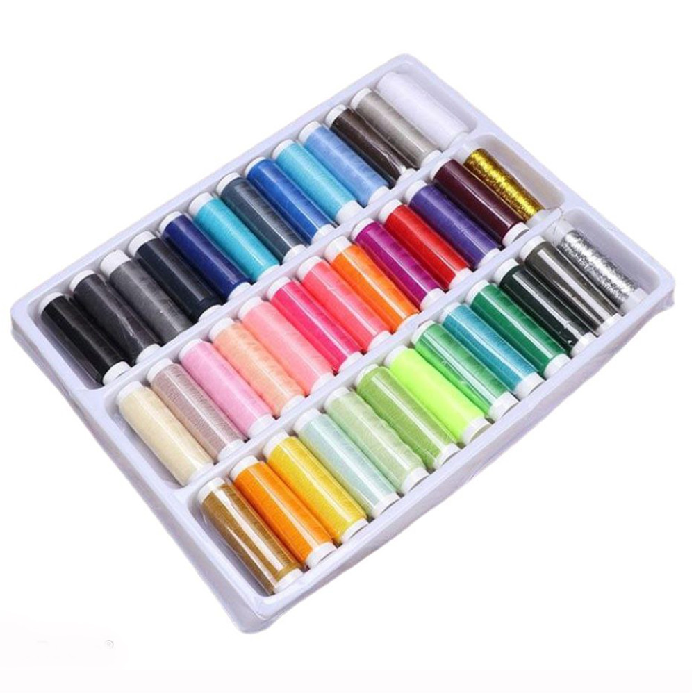 Набір швейних ниток для шиття 40/2 поліестер 39 котушок Шиття Нитки Швейні нитки для одягу, фото 1