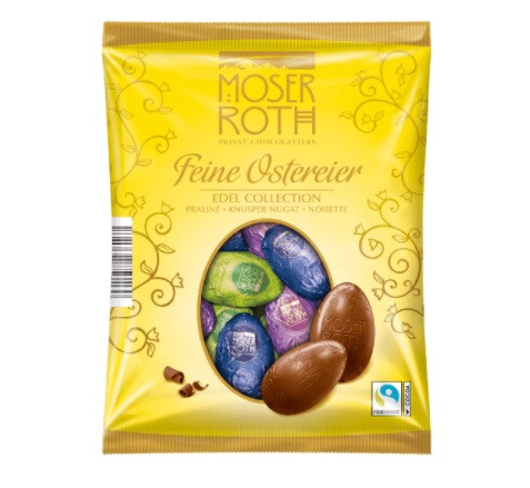 Цукерки шоколадні асорті Moser Roth Feine Ostereier Edel Collection 150 г Німеччина, фото 1