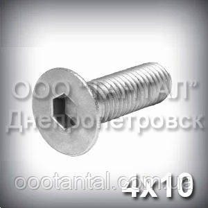 Вінт M4х10 оцинкований DIN 7991,ISO 10642 з потайною головкою під шестигранний ключ, фото 1