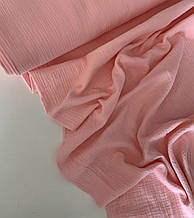 Муслін (бавовняна тканина) жатка персик однотон (0,45*1,35 м)