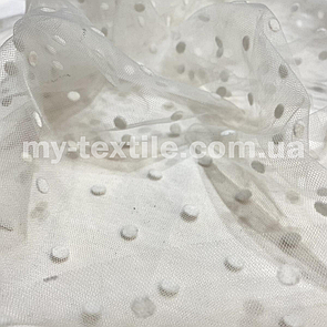 Сітка Флок Горох 0,2 см Білий