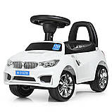 ✅ Дитяча машинка-каталка BMW, толокар з гумовими колесами Bambi M 3147B-1 біла, фото 3