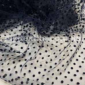 Сітка Флок Горох 0,2 см Темно-Синій